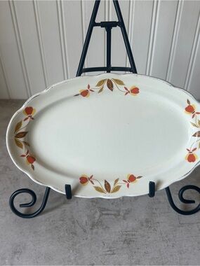 Hall China Autumn Leaf Under Plate For Gravy Boat Small Tray Platter 8.75”
